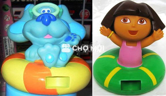 Đồ chơi nhà tắm búp bê Dora, chó Fizzi cao su nhẹ
