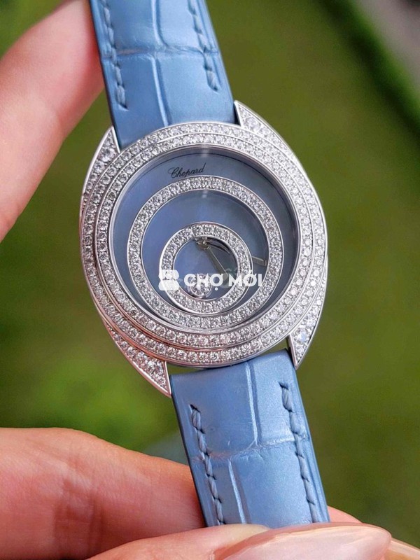 Chopard Happy Spirit vàng trắng 18k 32mm cho nàng