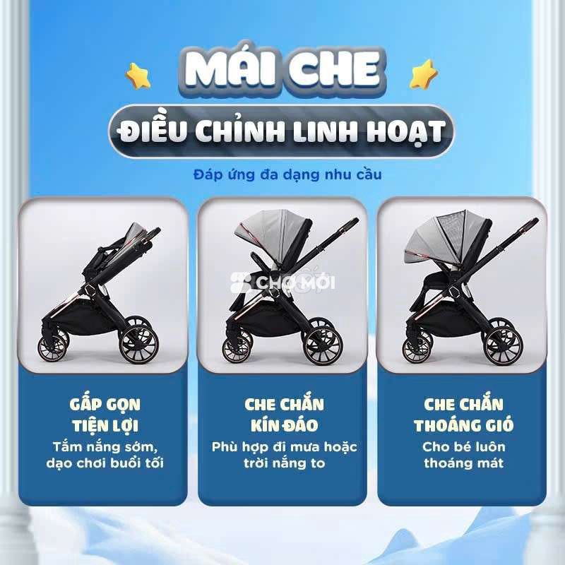 Xe đẩy đa năng cho bé Chilux T07 -Thiết kế gọn nhẹ