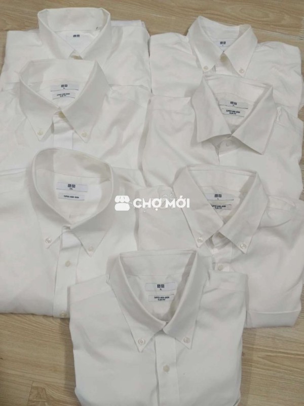 Sơ mi trắng Chống nhăn UNIQLO sz S M L XL 2xl