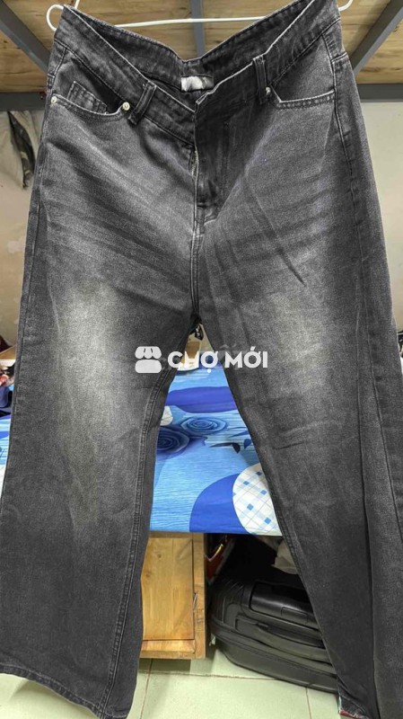 Quần baggy Whose màu xám khói size XL