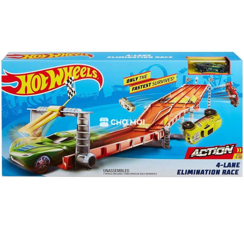 Mô hình bộ đường đua 4 làn siêu tốc Hot Wheels