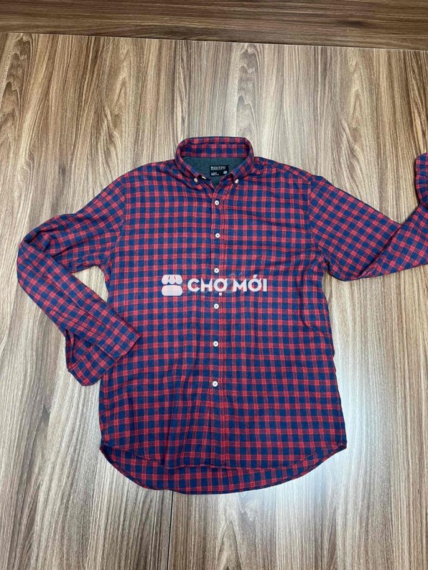 dọn tủ thanh lí áo somi nam caro đỏ mới keng đẹp