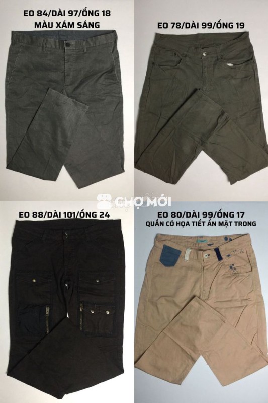 (2hand)Quần kaki Nhật nhiều form nhiều size chuẩn
