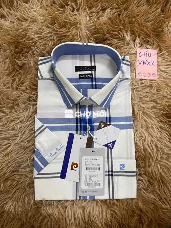 Sơ mi nam Pierre Cardin VNXK, mã kẻ sọc mới