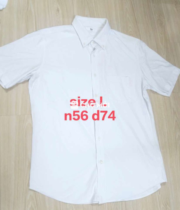 ❌Sơ mi trắng UNI
Tay Ngắn Size L n56 d74
 mới  99%