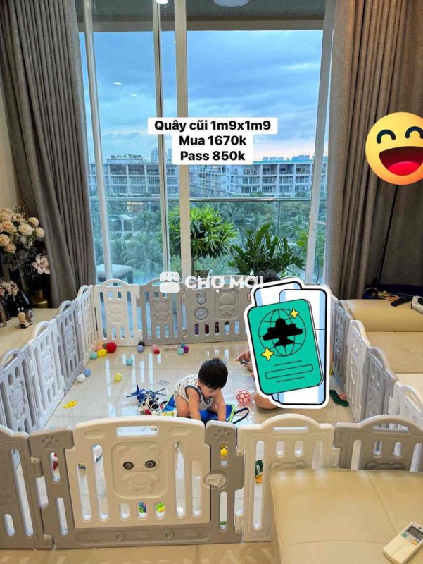 Quây cũi cho bé Pakey 1m9x1m9