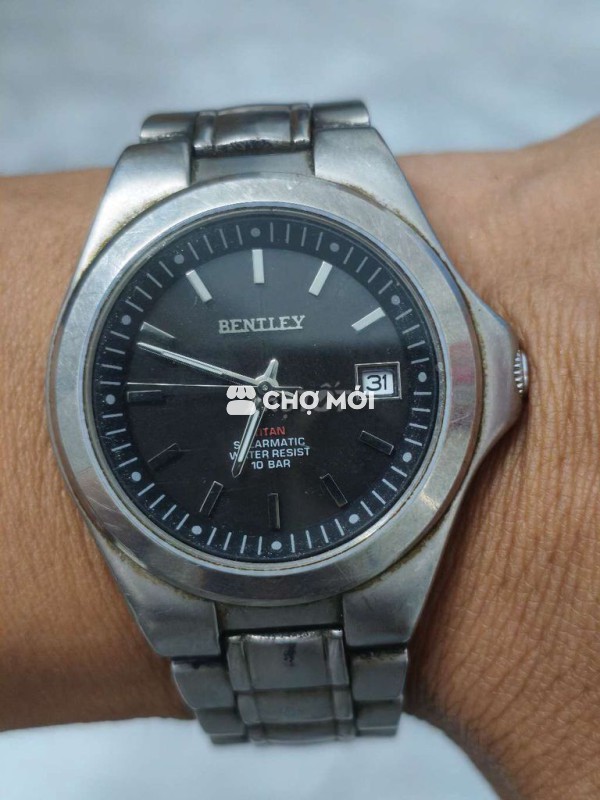 Đồmg hồ Nhật solar,36mm,Titanium, 1 lịch, đáy xoáy