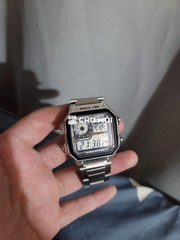 Đồng hồ Casio AE-1200WHD-1AVDF bạc thép không gỉ