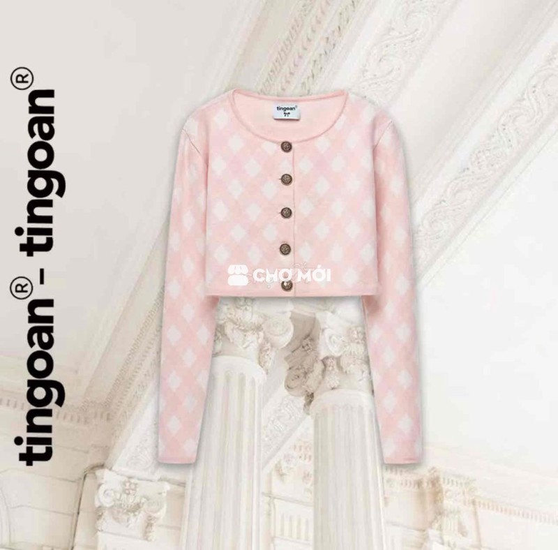 Set Áo Tingoan Len Xù Hồng Nhạt