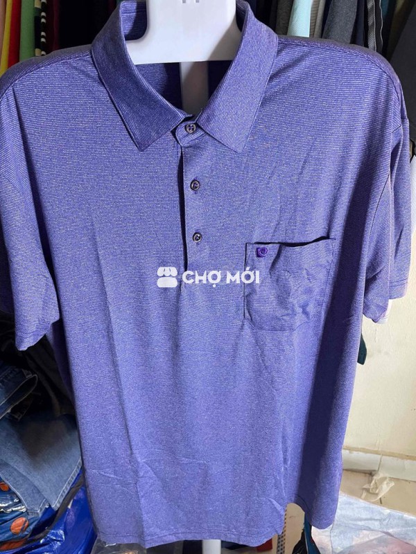 Áo polo nam Pierre Cardin vải dệt kim tím