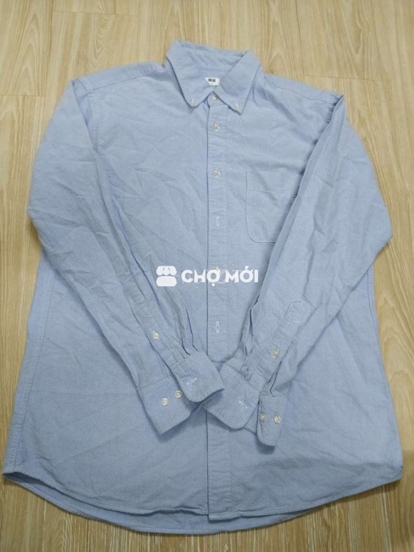 Áo sơ Mi Oxford Uni sz M L XL màu trắng và xanh