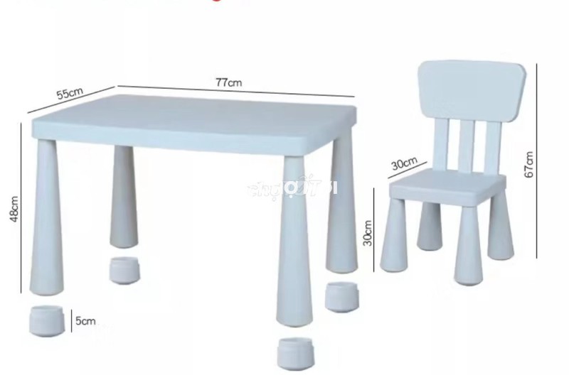 Thanh Lý Bộ Bàn Ghế Cho Bé Màu Xanh Dương