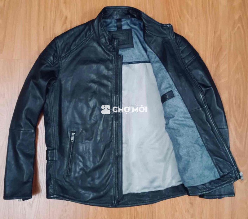 Áo da thật 100% dáng trụ half belt trẻ trung