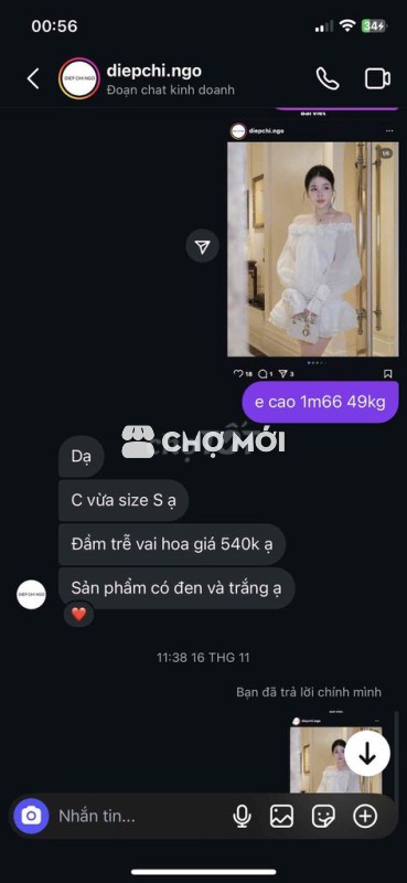 VÁY CỦA BRAND DIEPCHINGO