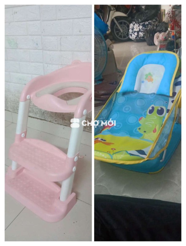 Thang cho bé tập đi vệ sinh và ghế tắm new