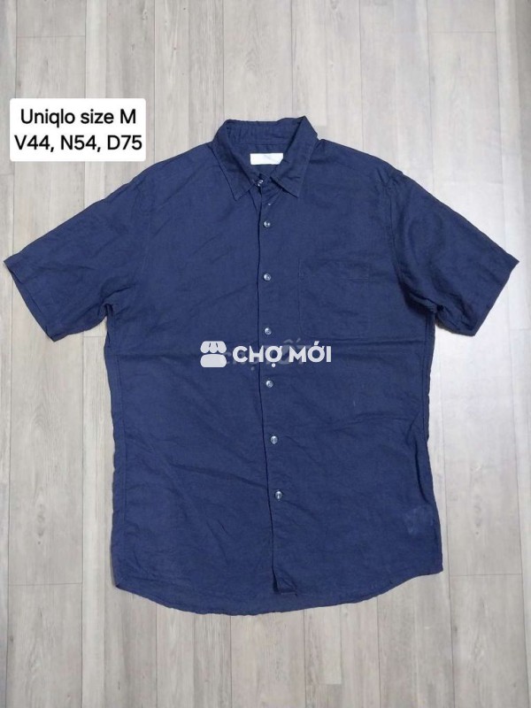 Sơ mi Uniqlo size M màu xanh than