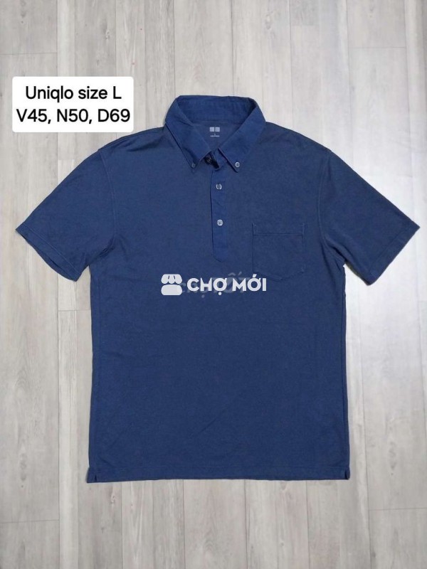 Uniqlo polo cổ phối sơ mi size L