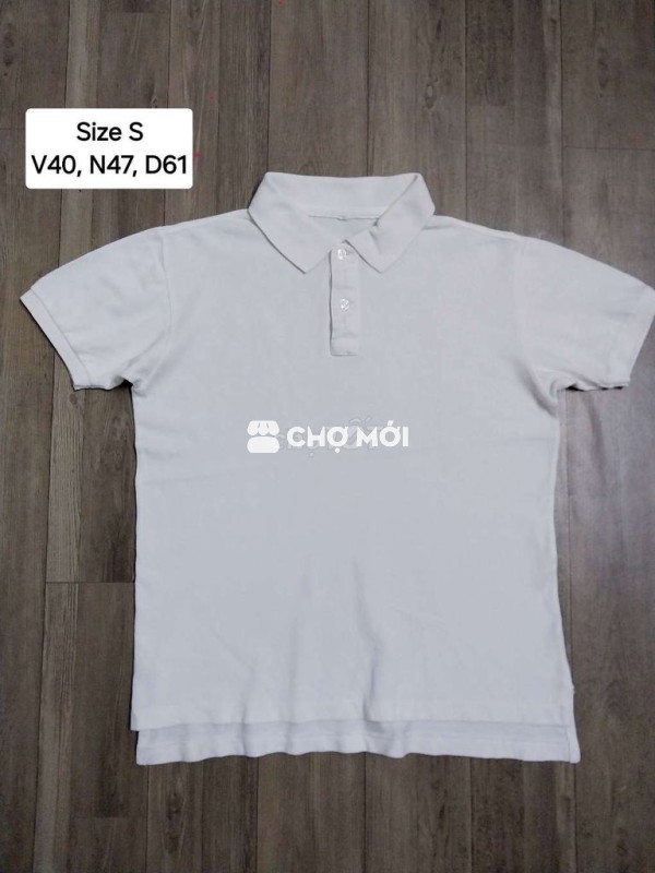 Polo nhật màu trắng ngà size S