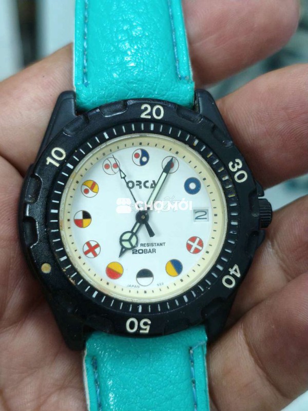 Đồng hồ Nhật, size 40mm, 1 lịch,niềng xoay, đa sắc