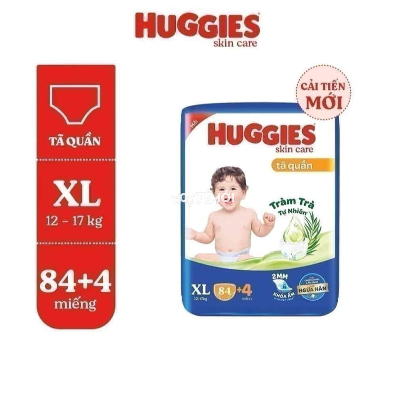 tã huggies tràm trà size xl và xxl freeship