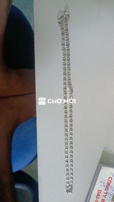 Dây bạc em bé dài 37cm nặng gần 2 chỉ bản 3mm