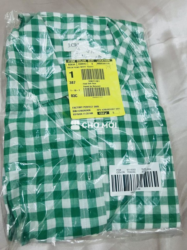 Áo sơ mi hiệu J. Crew mới chính hãng