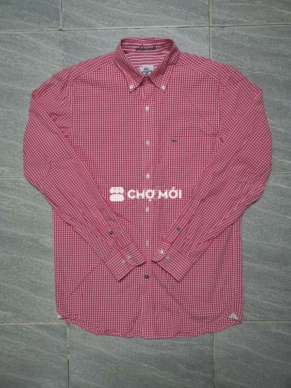 Áo sơmi tay dài Lacoste 39 ParisVin90sPinkS form M