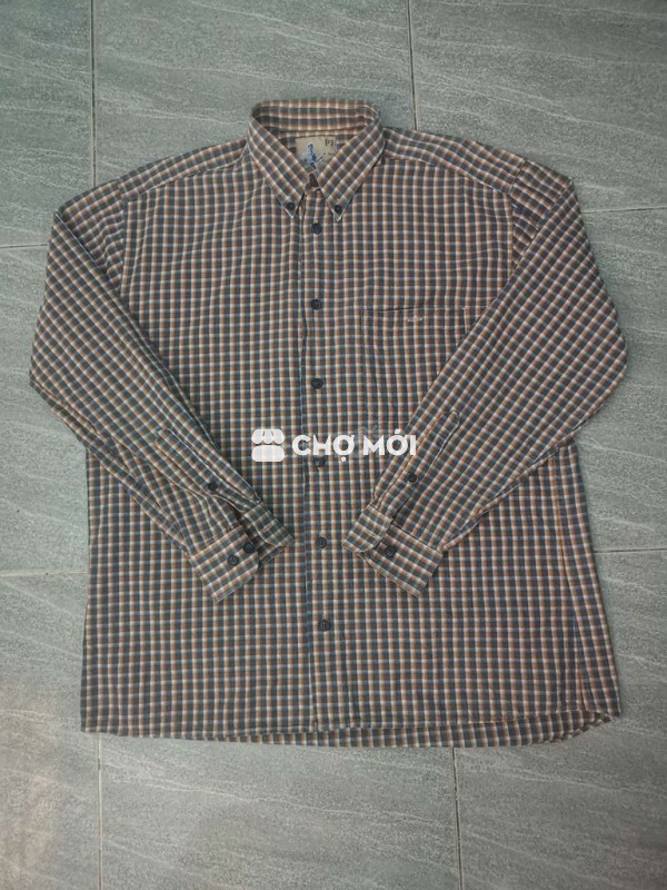 Áo sơmi khoác Fletcher Jones AU.BSCaro Kaki form L