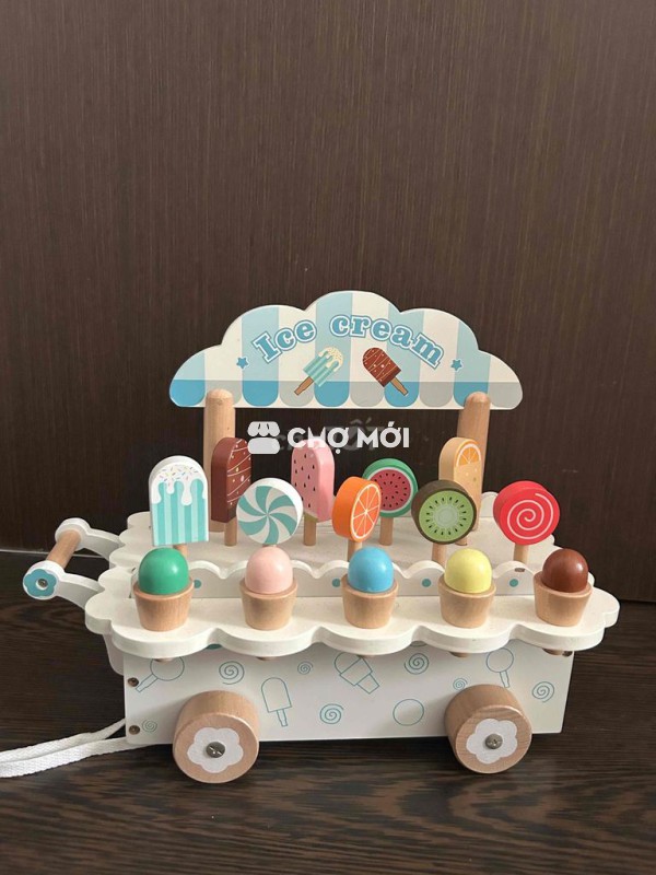 Đồ chơi xe kem gỗ