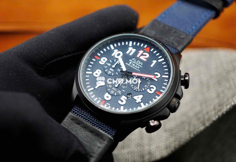Đồng Hồ Alba Chronograph Millitary Chính Hãng