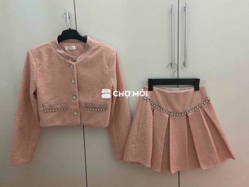 Set dạ tweed đính đá(ảnh thật)
