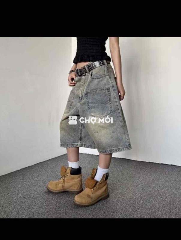 Quần Jeans cạp cao nữ size S + Áo sơ mi freesize