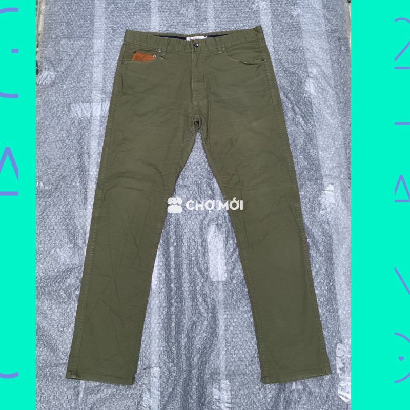 💢Quần Kaki NHẬT - size 34 - eo 90 - màu rêu