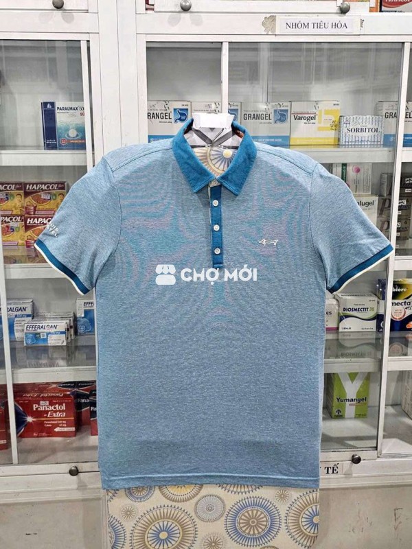 Áo thun Polo Luouis castel màu xanh phối
