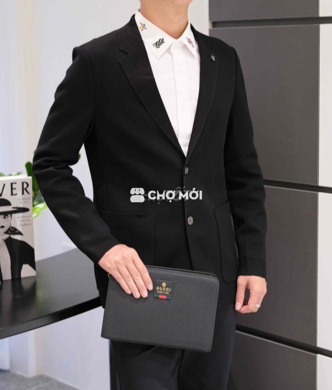 Áo Khoác Len Dior Cổ Vest Cao Cấp