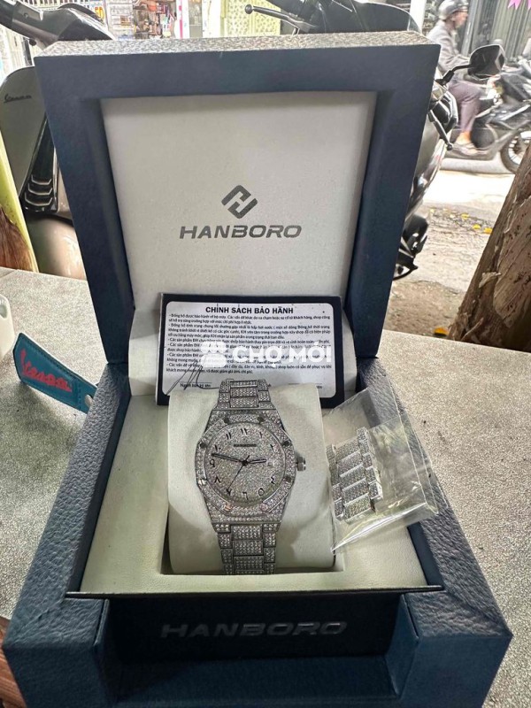 Đồng hồ hanboro chính hãng full kim cương