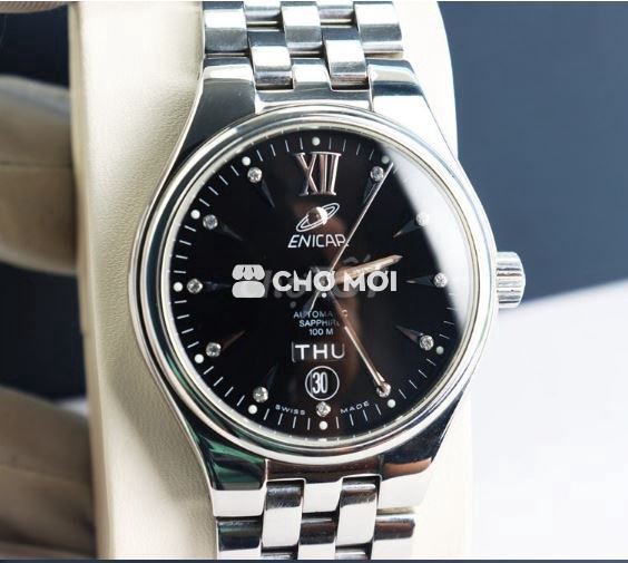 ĐH Nam Enica Automatic Mặt đen 2 lịch; Size 39mm