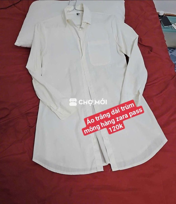 Áo trắng thiết kế của zara mặc 2 lần