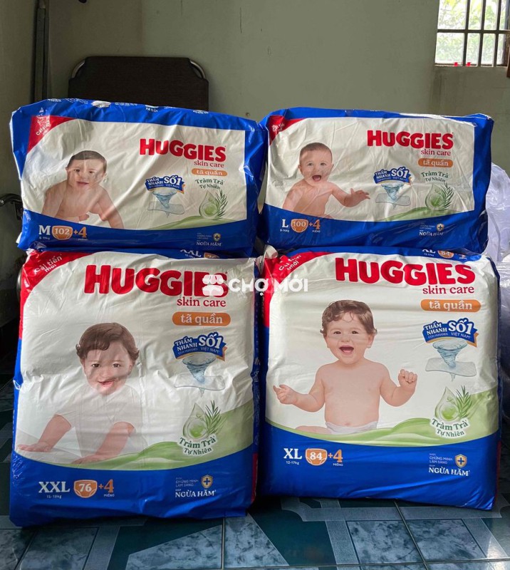 FREESHIP tã Huggies skincare tràm trà bao đại