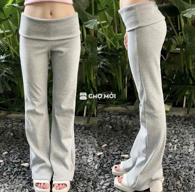 Quần thêu chất thun gân🤍