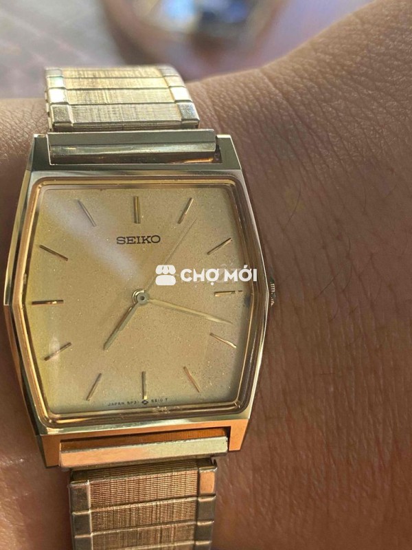 Seiko Pin Tank Mạ vàng Dial đẹp