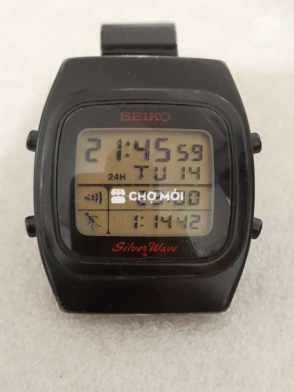 Vintage Seiko điện tử 100% Japan 34x38mm