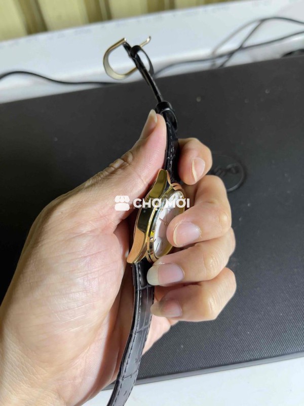 Đồng hồ Casio chính hãng dây da đen mặt trắng