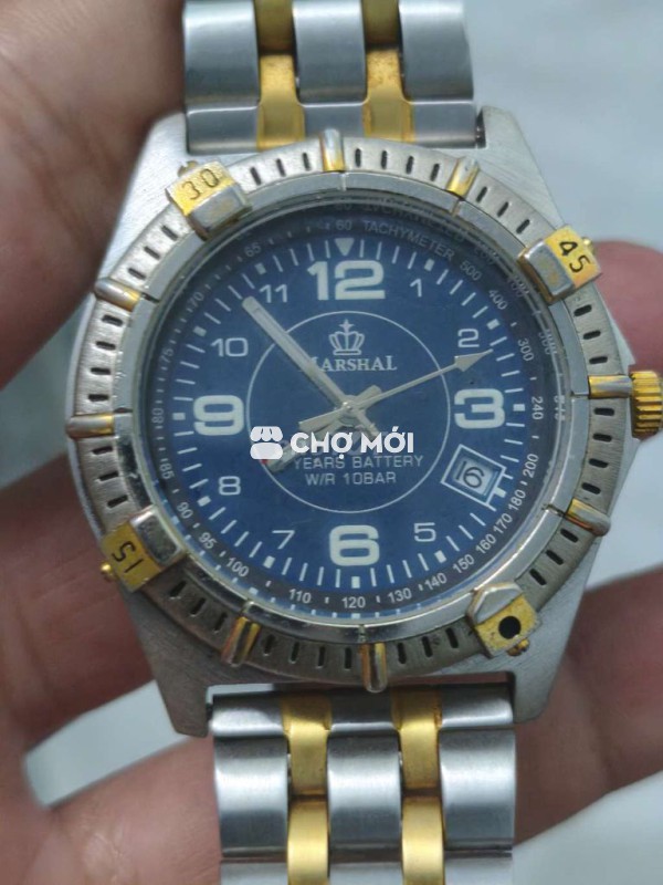 Đồng hồ Nhật,size 38mm,mặt xanh,niềng xoay, 1 lịch
