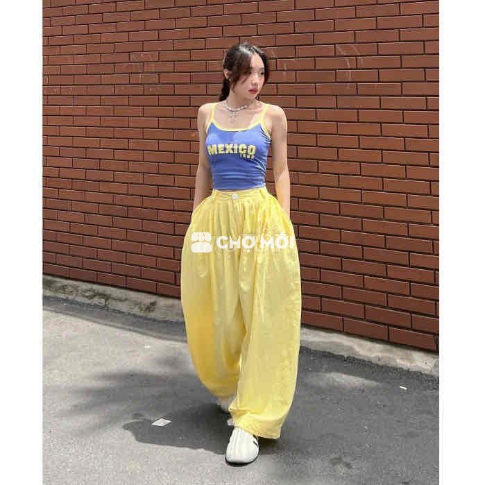 Quần Vải Dù Xếp Ly Dáng Thụng