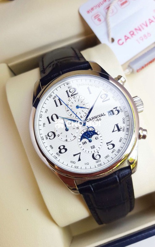 Đồng Hồ Full Box Nam Có Lịch Sun Moon Cơ Automatic