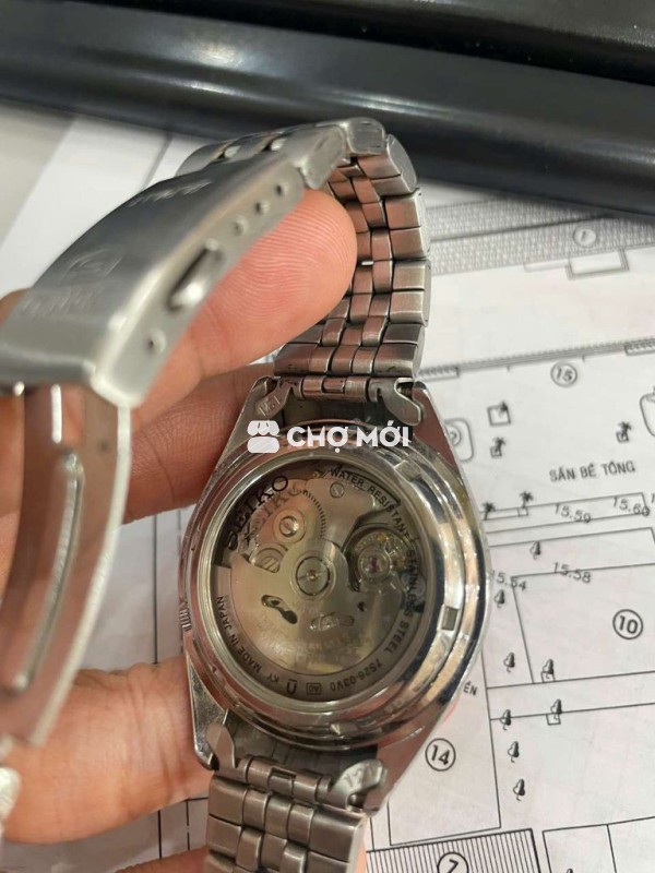 Đồng hồ Seiko Automatic nam dây thép bạc