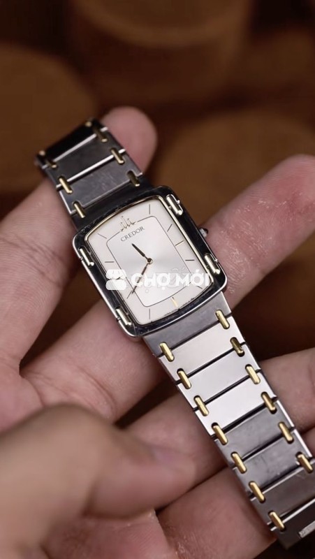 SEIKO CREDOR TANK WATCH 18K GOLD