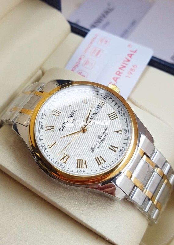 Đồng Hồ Le Locle Automatic Bọc Vàng Thép Đúc Đặc